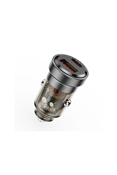 lemontti Încărcător auto Încărcare rapidă 45W 2 porturi PD Type-C 45W + USB-A...