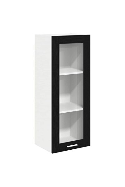 vidaxl Hanging cabinet Black Oak 40 x 31 x 100 cm Composite wood