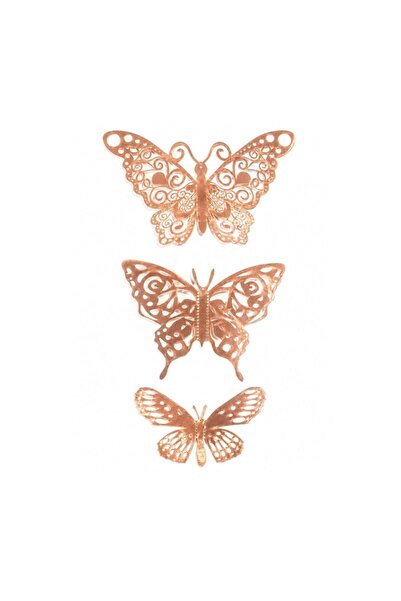 Decoratiuni Dulci Fluturi Vintage Lace 3 modele | dimensiuni - Rose Gold