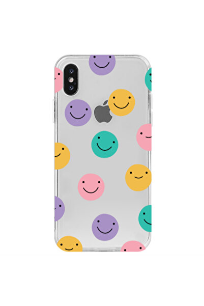 Other Apple iPhone X Colorful smiles Transparent Silicone TPU Θήκη