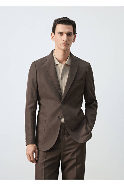 MANGO Man Lyocell keten slim fit blazer ceket