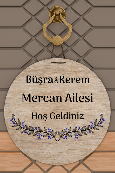 Dormot Yüksek Kaliteli Dijital Baskı, Kişiye Özel Aile temalı Kapı süsü, Duva...