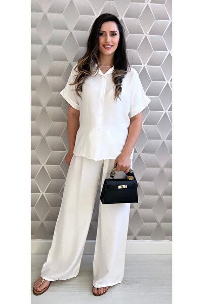 styleFlex Women's Summer Set Made of 87% Viscose – Short-Sleeved and Wide Leg...