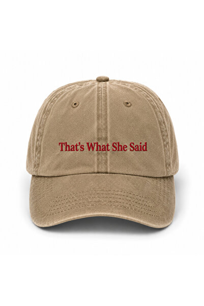 WeavedCo "Thats What She Said" Written Vintage Washed Cap Hat