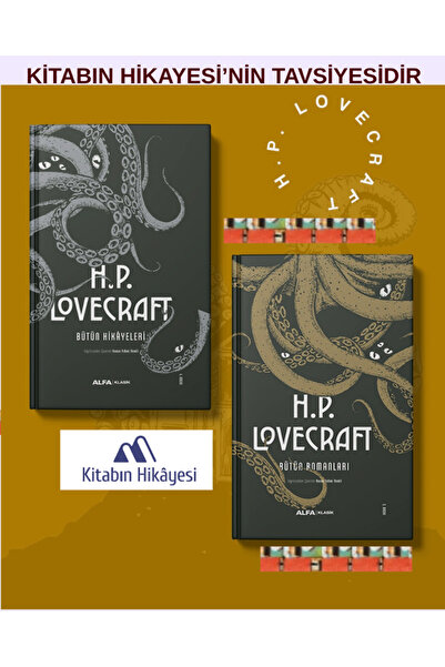 Alfa Yayınları Bütün Romanları, Bütün Hikayeleri (2 Ciltli KİTAP) H.P Lovecraft