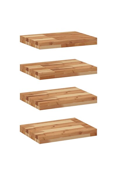 vidaxl Rafturi suspendate 4 buc. 60x30x4 cm lemn masiv acacia netratat