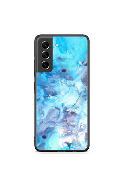 Other Samsung S21 FE Marble Clouds Black Glossy Θήκη