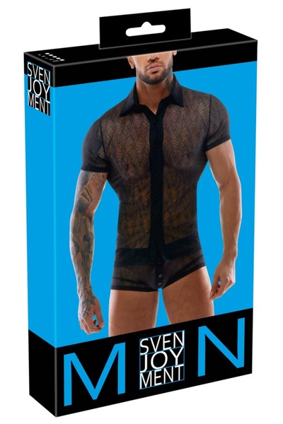 Svenjoyment Men's Lingerie – Men's Shirt 2XL Black, 2XL – Excitingly sheer