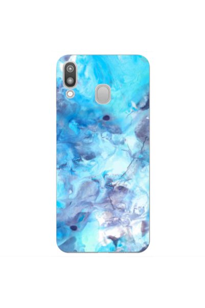 Other Samsung M20 Marble Clouds Transparent Silicone TPU Θήκη