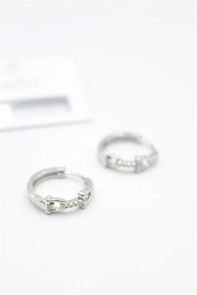 Marsilyan Nvdn- Ieg - Stone-Studded Hoop Earrings - Silver Iegrs-Nvdn1