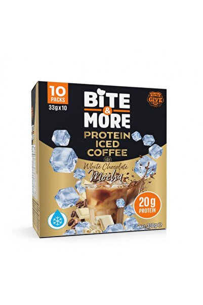 bite & more قهوة موكا بالشوكولاتة البيضاء مع البروتين - خالية من السكر، عالية...