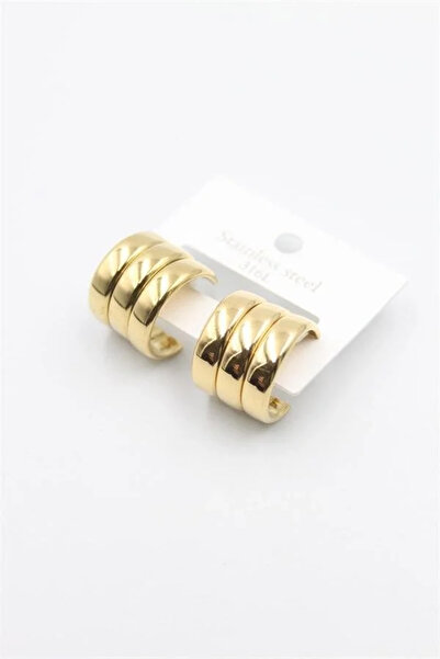 Marsilyan Nvdn- Ieg - Three-Section Hoop Earrings - Gold Iegrs-Nvdn1