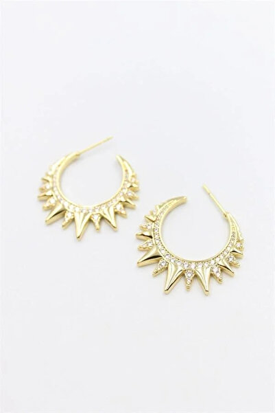 Marsilyan Nvdn- Ieg - Stone-Studded Hoop Earrings - Gold Iegrs-Nvdn1