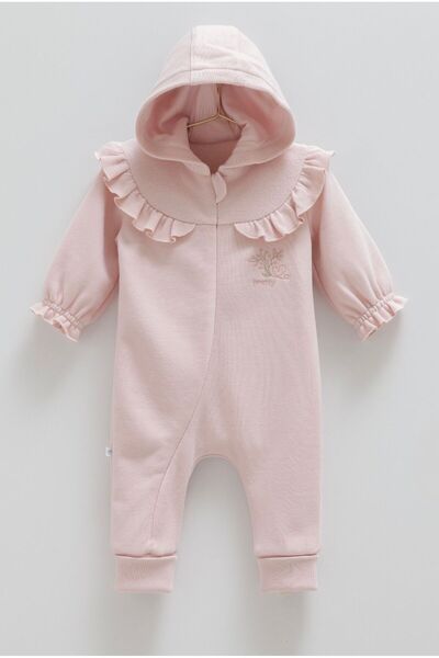 Caramell Pretty Baby - Baby Girl Jumpsuit with Hat