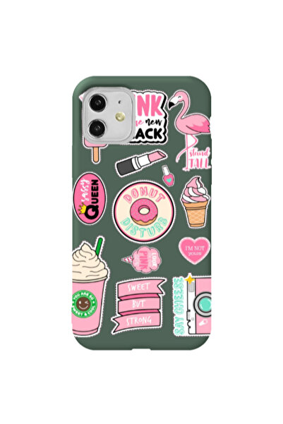 Other Apple iPhone 11 Donut disturb Dark Green Colored Silicone TPU Θήκη
