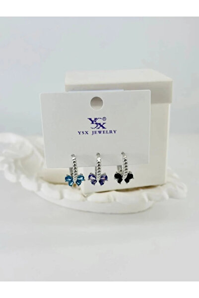 Marsilyan Nvdn- Ieg - Zircon Stone Triple Combination Earrings Iegrs-Nvdn1