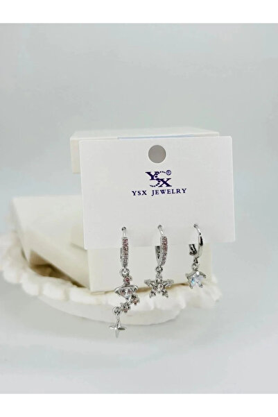 Marsilyan Nvdn- Ieg - Star Detailed Triple Combination Earrings Iegrs-Nvdn1