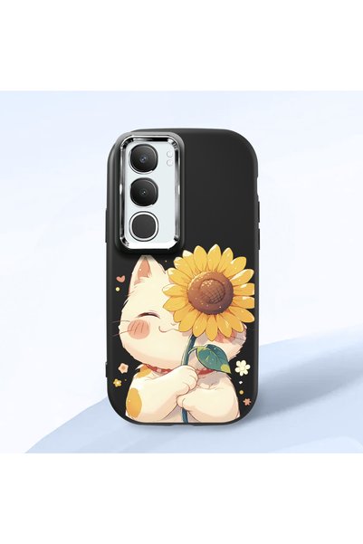 Hontinga Vivo Y29 5g Compatible Case Camera Protector Black Silicone Couple P...