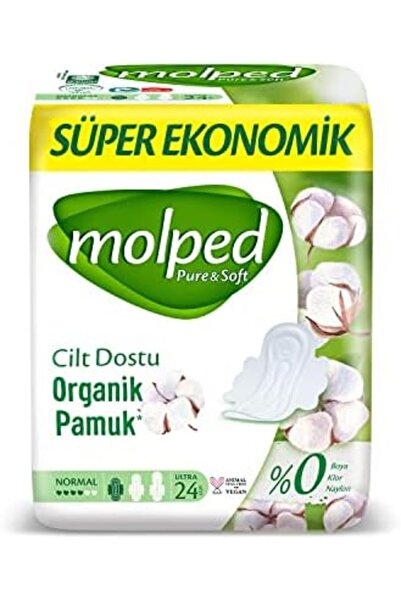 Yıldızan Terra Organik Molped Super Economical Pure & Soft Cotton Sanitary Pa...