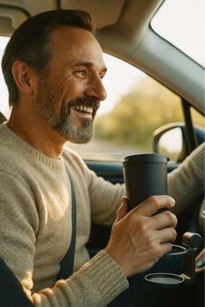 Yıldızan Terra Organik Foldable, Car Cup and Bottle Holder, Attached to the V...