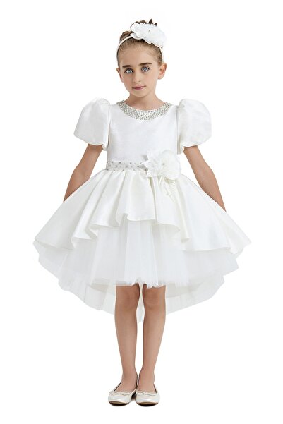 QUEEN Girls' "Diamond Collar Story" Layered Dress for Special Occasions