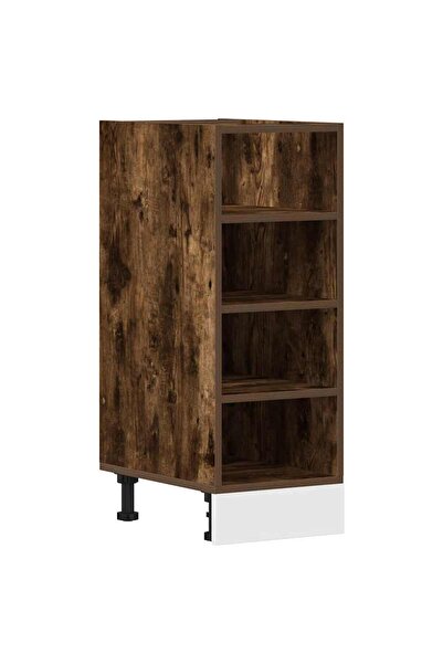 vidaxl Dulap inferior "Riga" stejar afumat 30x44,5x81,5 cm