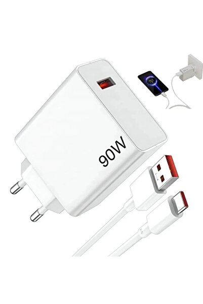 MuhendisTech Muhendis Tech Type-C 90W Watt Hızlı Şarj Aleti Adaptör ve Kablo ...