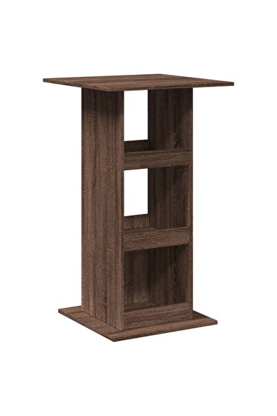 vidaxl Masă bar cu depozitare stejar maro 60x60x102 cm lemn prelucrat