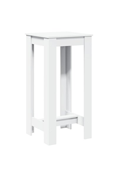 vidaxl Bar table, white, 51x50x103.5 cm, processed wood