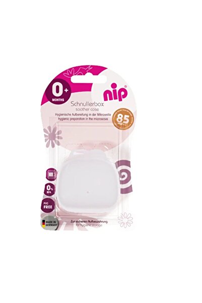 Nip Бяла хигиенна кутия за залъгалки, 0+ месеца, 38287