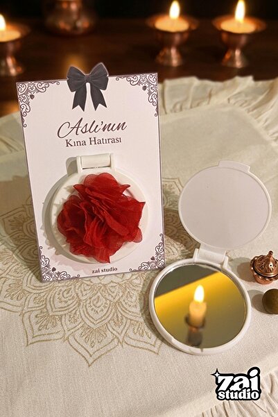 ZaiStudio Kına Gecesi, Nikah, Mevlid, Bride Hediyelik Cep Aynası 10 Adet