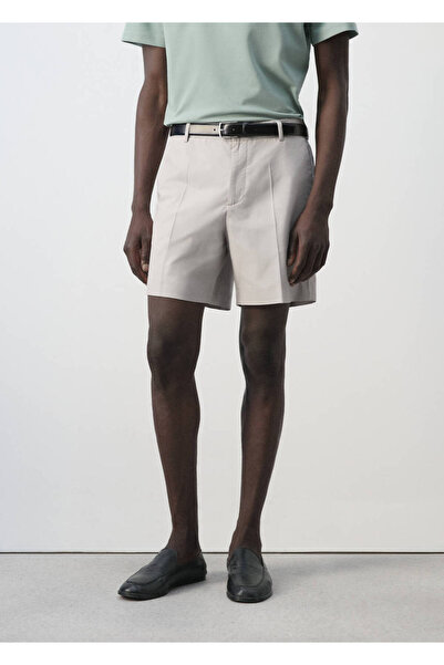 MANGO Man Lyocell pamuklu slim fit bermuda şort