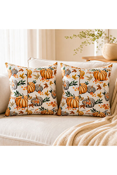 Kotonia Home Pack of 2 decorative pillows - 50x50 cm, waterproof cotton creto...