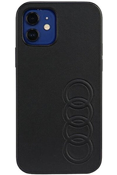 Audi Πίσω Κάλυμμα Δερμάτινο / Πλαστικό Μαύρο (iPhone 12 / 12 Pro) Κωδικός: AU...