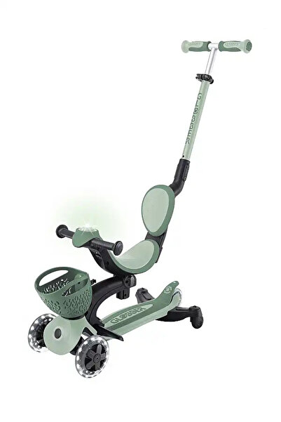 Globber Go Up Baby 360 Işıklı Scooter - Zeytin Yeşili 844-104
