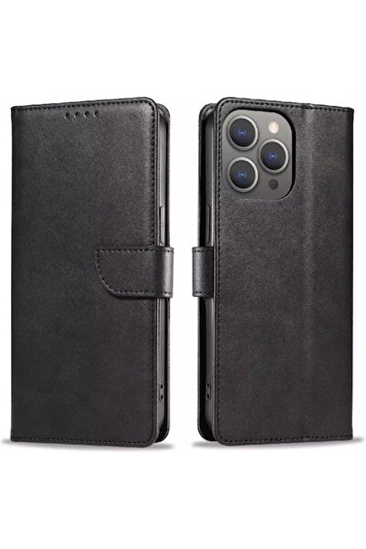 Hurtel Δερμάτινη Θήκη Βιβλίο για Iphone 16 Pro Max Μαύρη