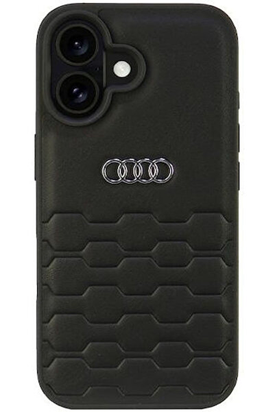 Audi Συνθετικό Δέρμα Iphone 16 6.1 " Μαύρη Σκληρή Θήκη Au-tpupcip16-gt/d2-bk