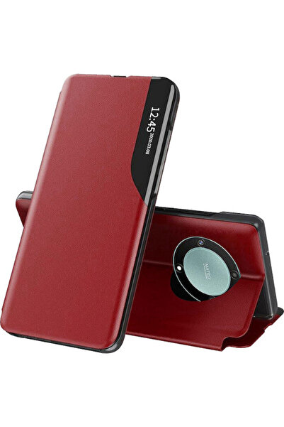Techsuit Efold Book Πλαστικό / Δερμάτινο Κόκκινο (Honor Magic5 Lite - Κόκκινο...