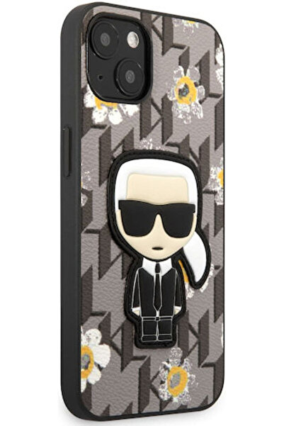 Karl Lagerfeld Εμβληματική Πλαστική Γκρι Θήκη Πλάτης με Λουλούδια (iPhone 13 ...