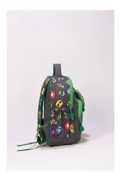 Waddell Printed Brawl Stars Boys' Nursery Kindergarten Preschool Bag with Small Wallet as a Gift