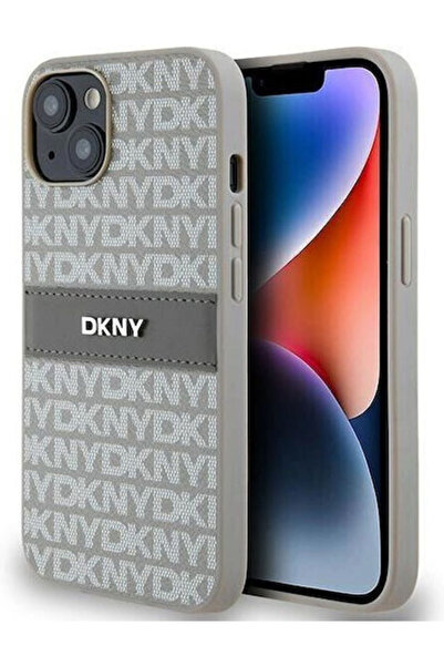 Dkny Θήκη iPhone 14 από δερματίνη με επαναλαμβανόμενο σχέδιο και τονική ρίγα,...