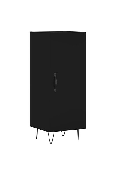 vidaxl Servantă, negru, 34,5x34x90 cm, lemn compozit
