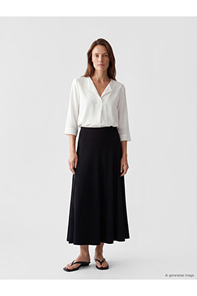 LC Waikiki Esvab • Modern & Distinctive Pleated Skirt with Waist Drawstring