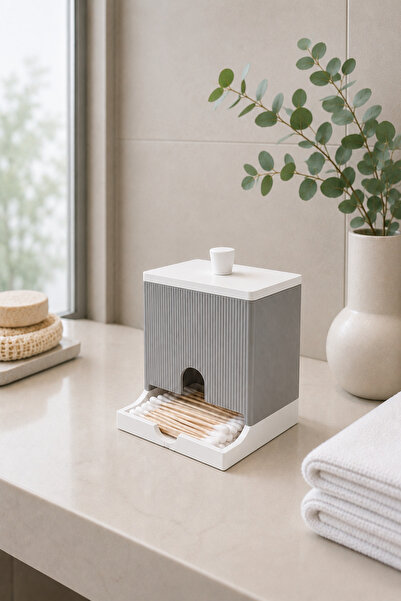 Arvella Studio Cotton Swab Organizer Ear Swab Storage Box with Lid Organizer ...