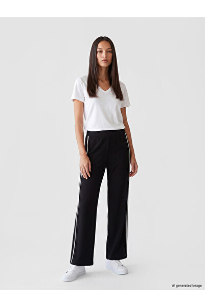 LC Waikiki Esvab • Modern & Distinctive Striped Soft Touch Women's Sweatpants