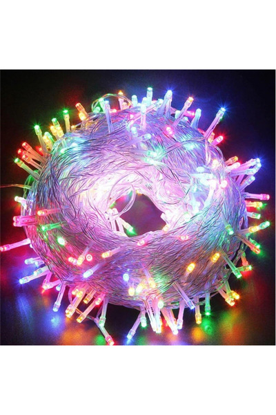 Tahtakale Dünyası 10 Metre 100 Ledli Fişli RGB Renkli Işık Dış İç Mekan Su ge...