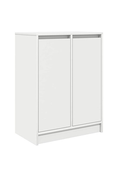 vidaxl Bufetă albă 57x34x76 cm din lemn prelucrat