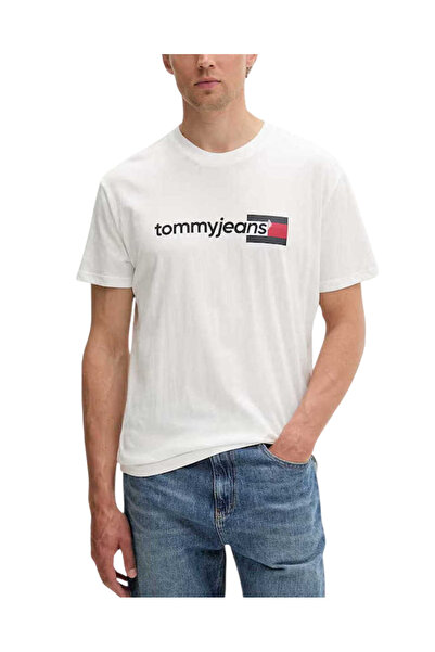 Tommy Hilfiger Ανδρικό T-shirt Λευκό Tommy Jeans DM0DM23406-YBL
