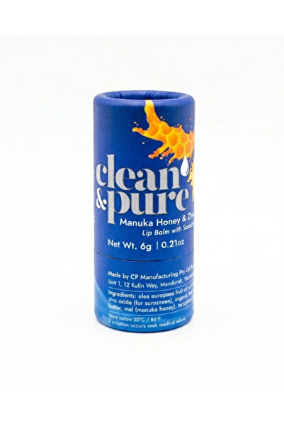 Clean and Pure Clean & Pure Manuka Honey & Zinc SPF15 Lip Balm – 100% Natural...