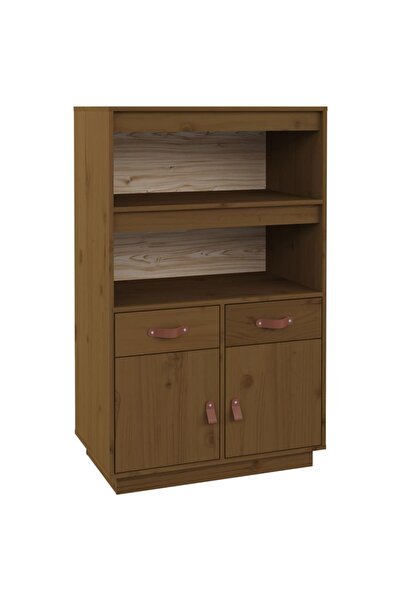 vidaxl Dulap înalt, maro miere, 67x40x108,5 cm, lemn masiv de pin